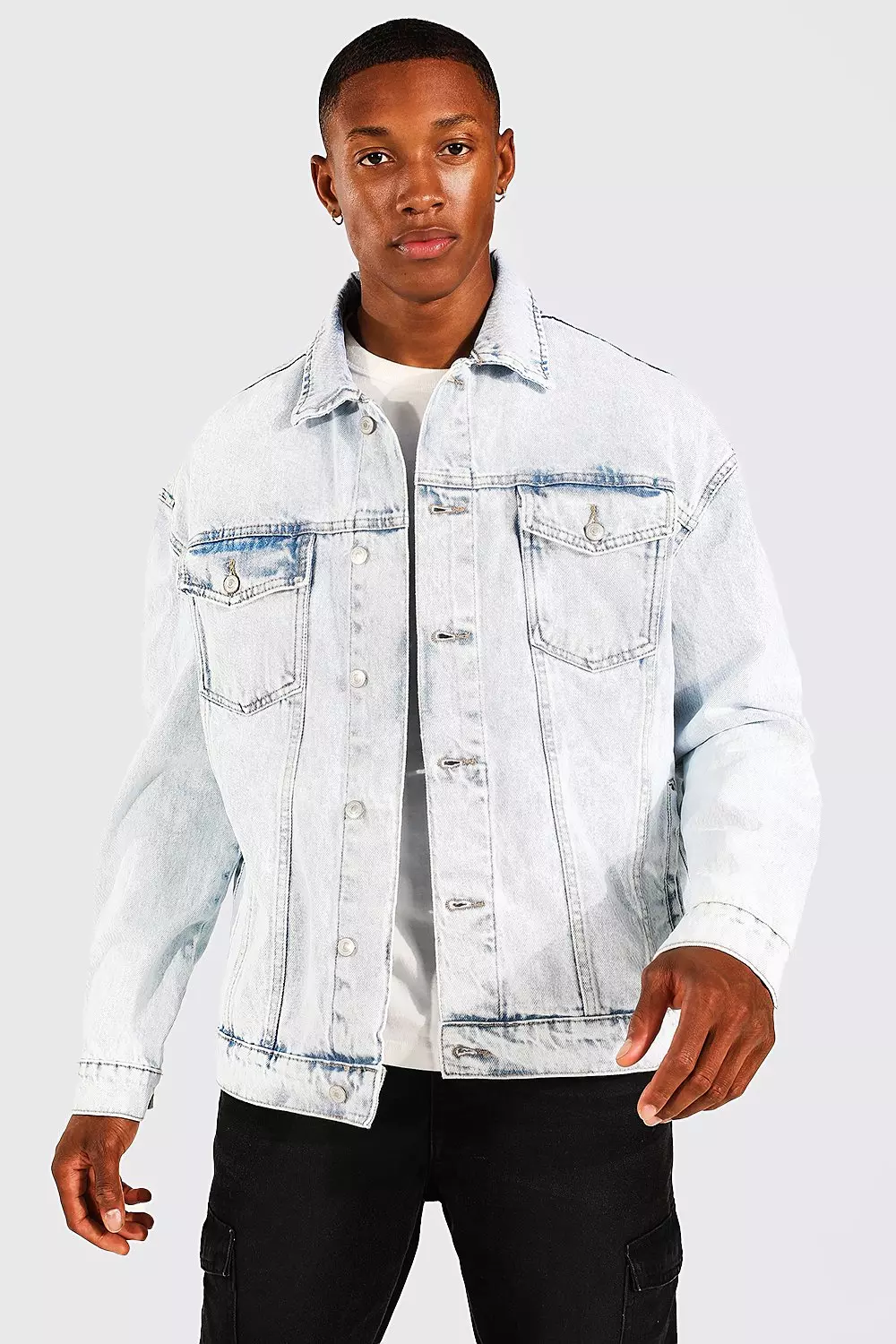 Ice blue denim clearance jacket